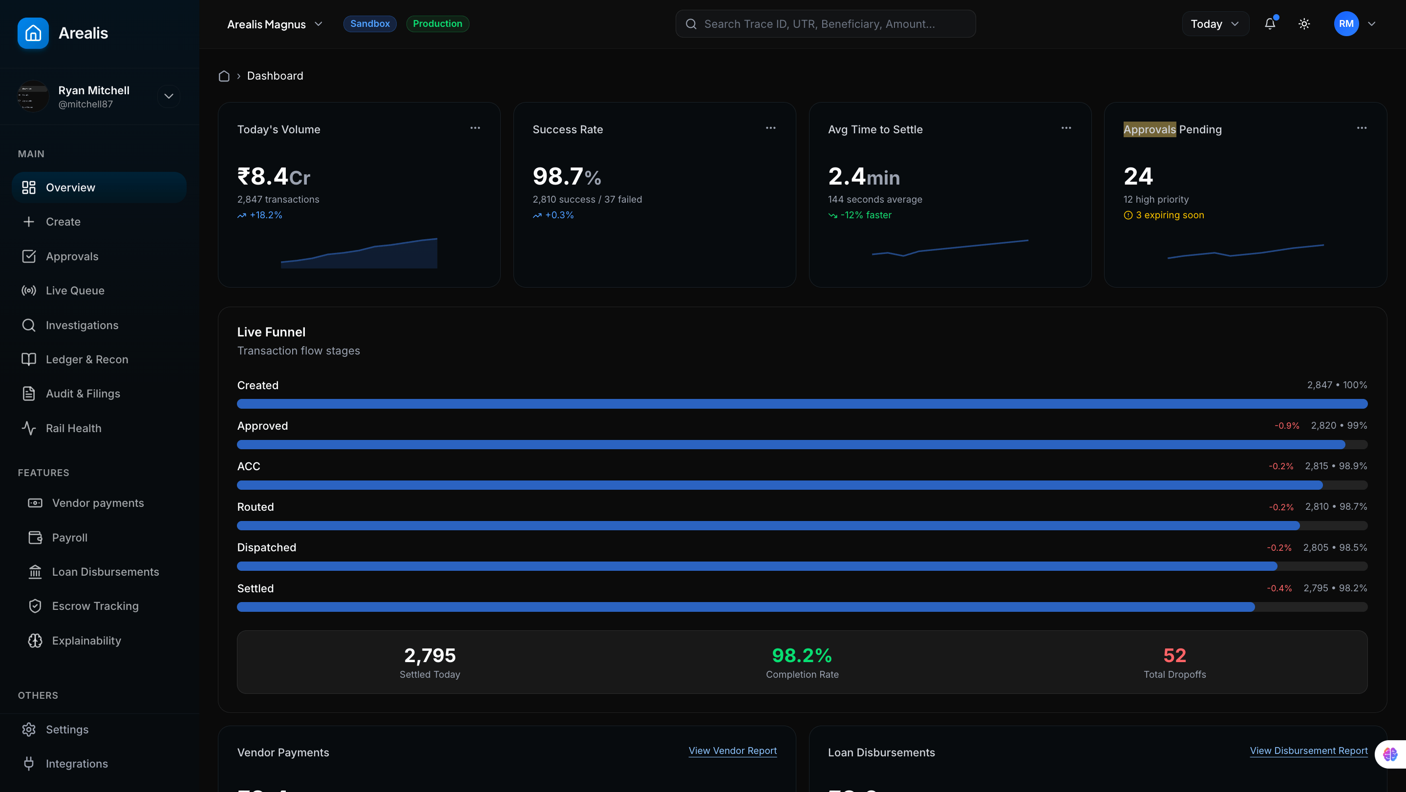 Arealis Zord Product Interface